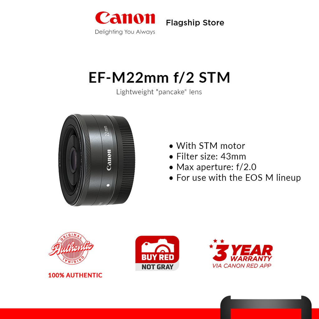 Canon EF-M22mm f/2 STM Camera Lens | Shopee Philippines