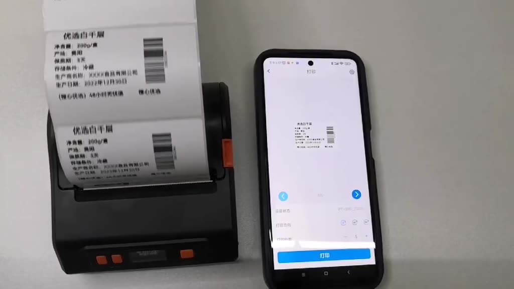 80mm Label Printer Receipt Printer 2 in 1 Portable Bluetooth Wireless ...