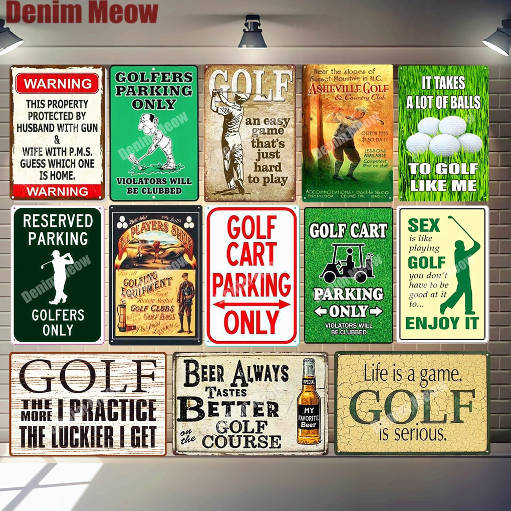 2024 Golf Parking Poster Vintage Metal Plate ni Tatay Bar Club ...