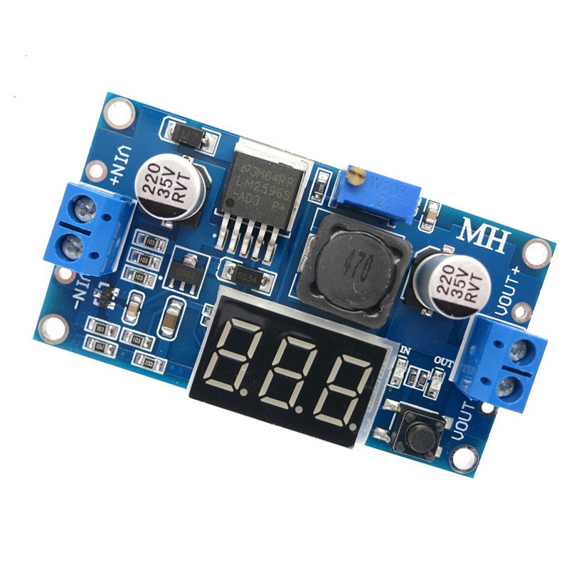 （1-5PCS）LM2596 LM2596S power module + LED Voltmeter DC-DC adjusta ...
