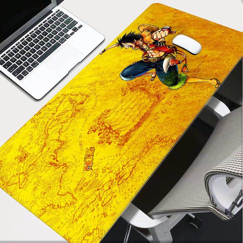 BANDAI One Piece Luffy Japan Anime Lockedge Office Computer Desk Mat Table Keyboard Big Mouse