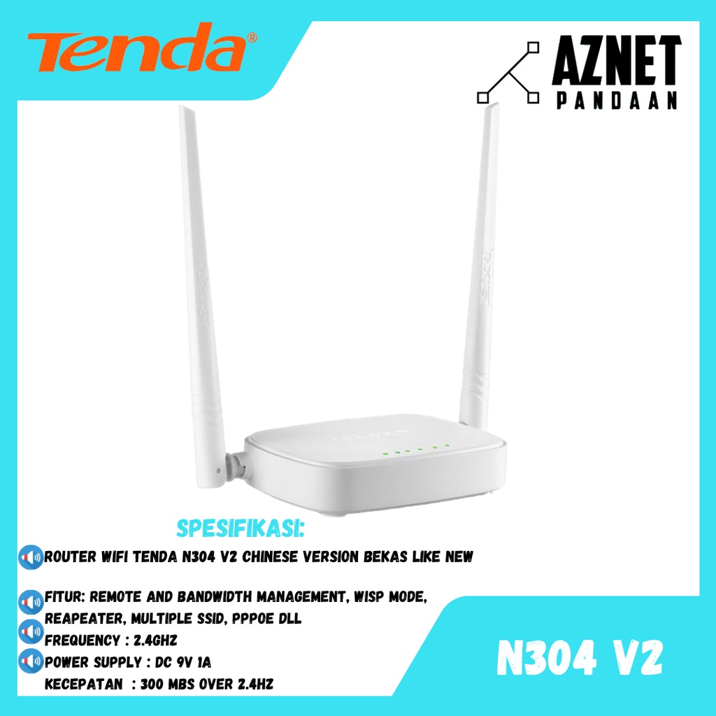 TENDA Wifi ROUTER Tent N304 V2 CHINESE VERSION SECOND | Shopee Philippines