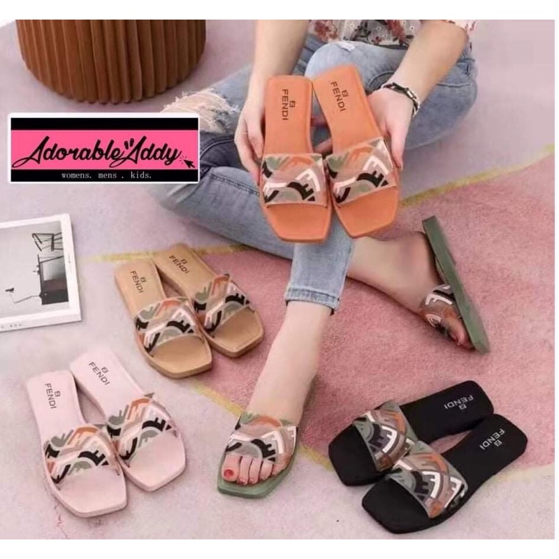 ADD 1 SIZE Ladies Trendy Korean Jelly Sandals Slippers 1001