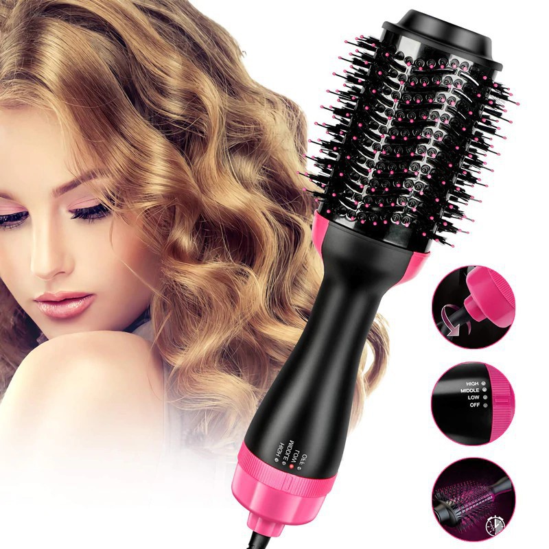 Hair Dryer and Volumizer,Hot Air Paddle Styling Brush Ion Generator ...