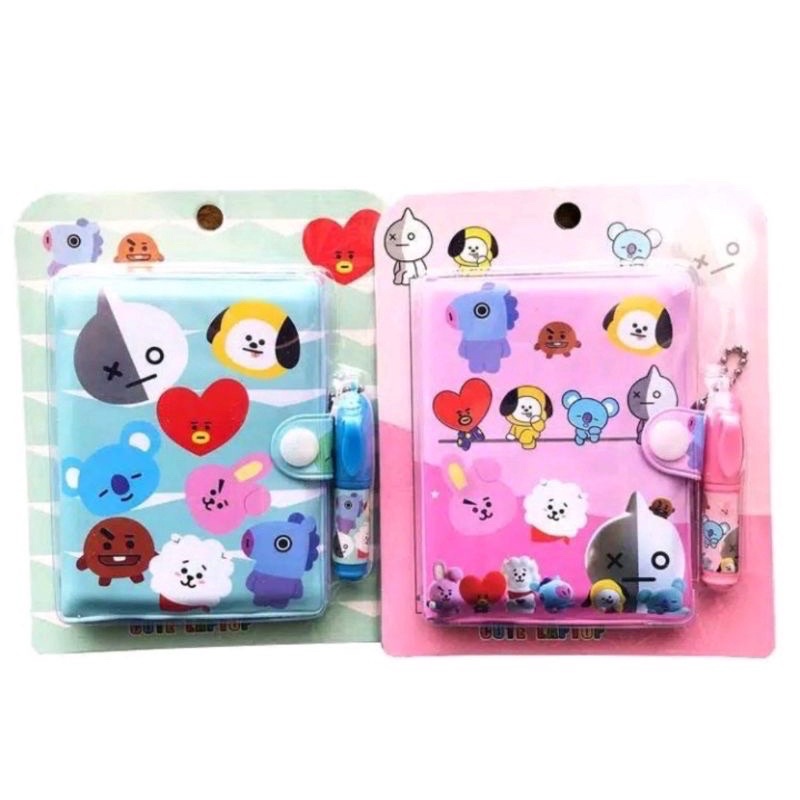 Notes + pen bt21 note book set pen bt21 kpop korea diary memo | Shopee ...