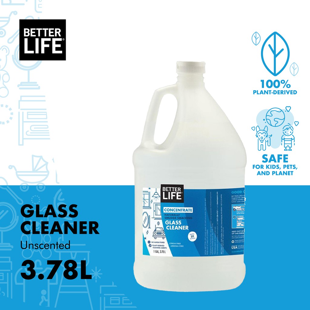 Better Life Unscented Natural Based Streak Free Glass Cleaner