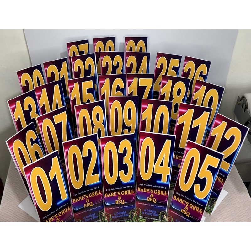 Table Number Standee | Shopee Philippines