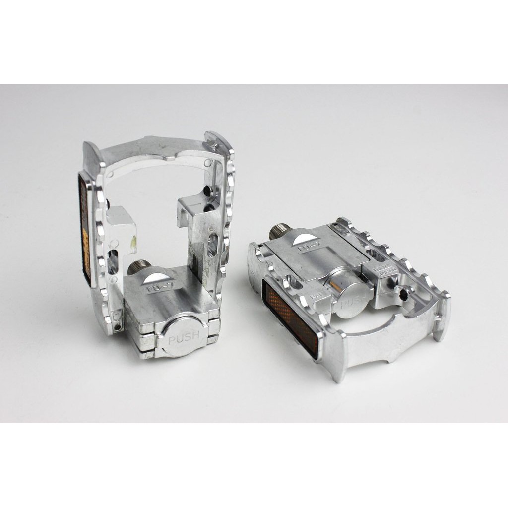 MKS FD-7 Folding Bike Pedals – 9/16" Platform, Silver & Black, Perfect For Fixie & Commuter Bikes