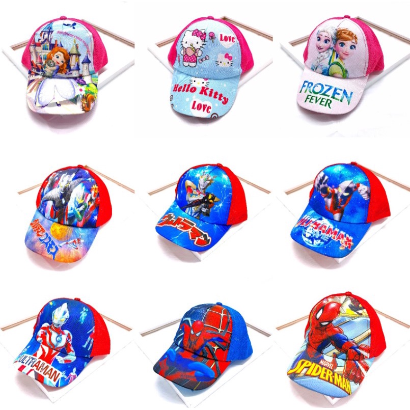 elsa cap/frozen cap/hello kitty hat/spiderman cap/kids cap/girls cap