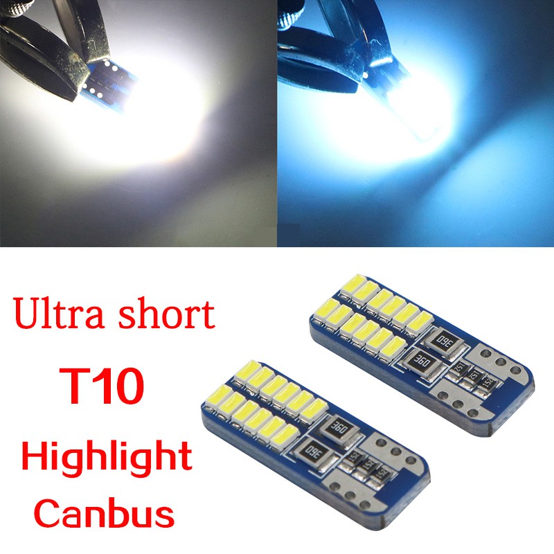 T10 Led Bulb 194 W5W 24SMD Chipsets LED Bulbs for Car Courtesy Dome Map  Door License Plate Light