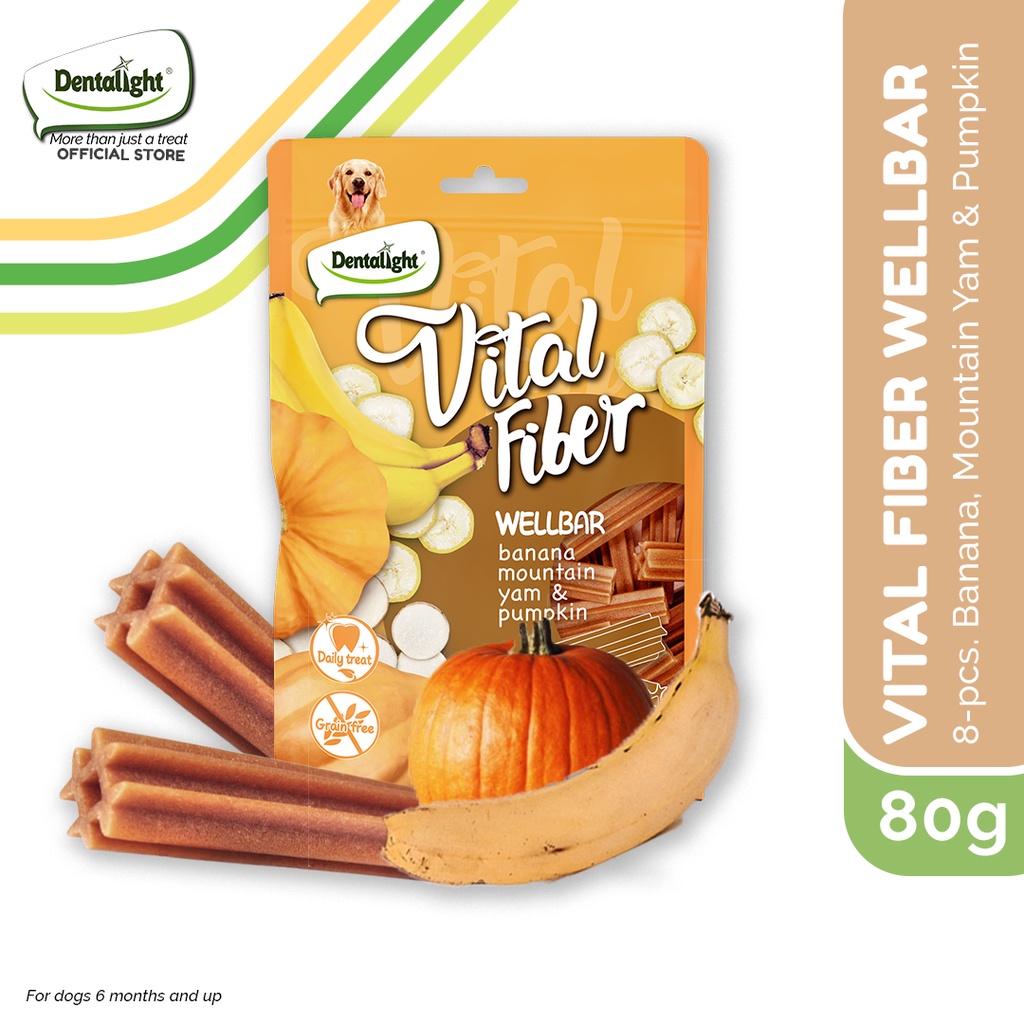 Dentalight Vital Fiber Grain-Free Wellbar Banana Yam Pumpkin Flavor 3 ...