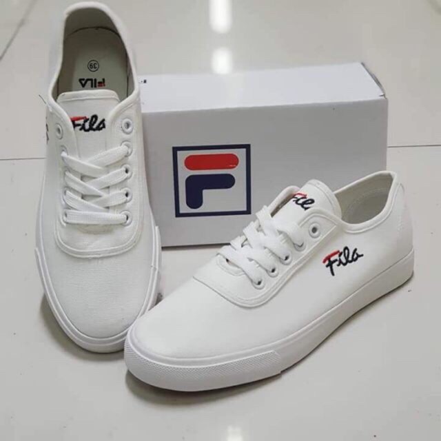 Fila white cheap canvas shoes