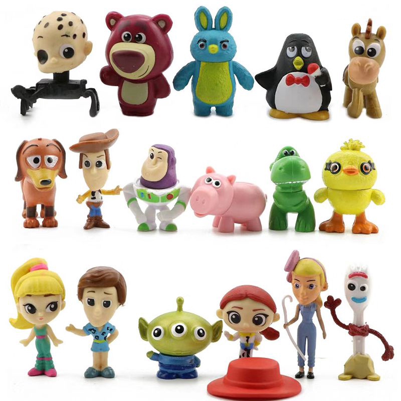 17pcs Disney Movie Toy Story Collectible Mini Figures New Forky Ducky  Bunny Gift Toys