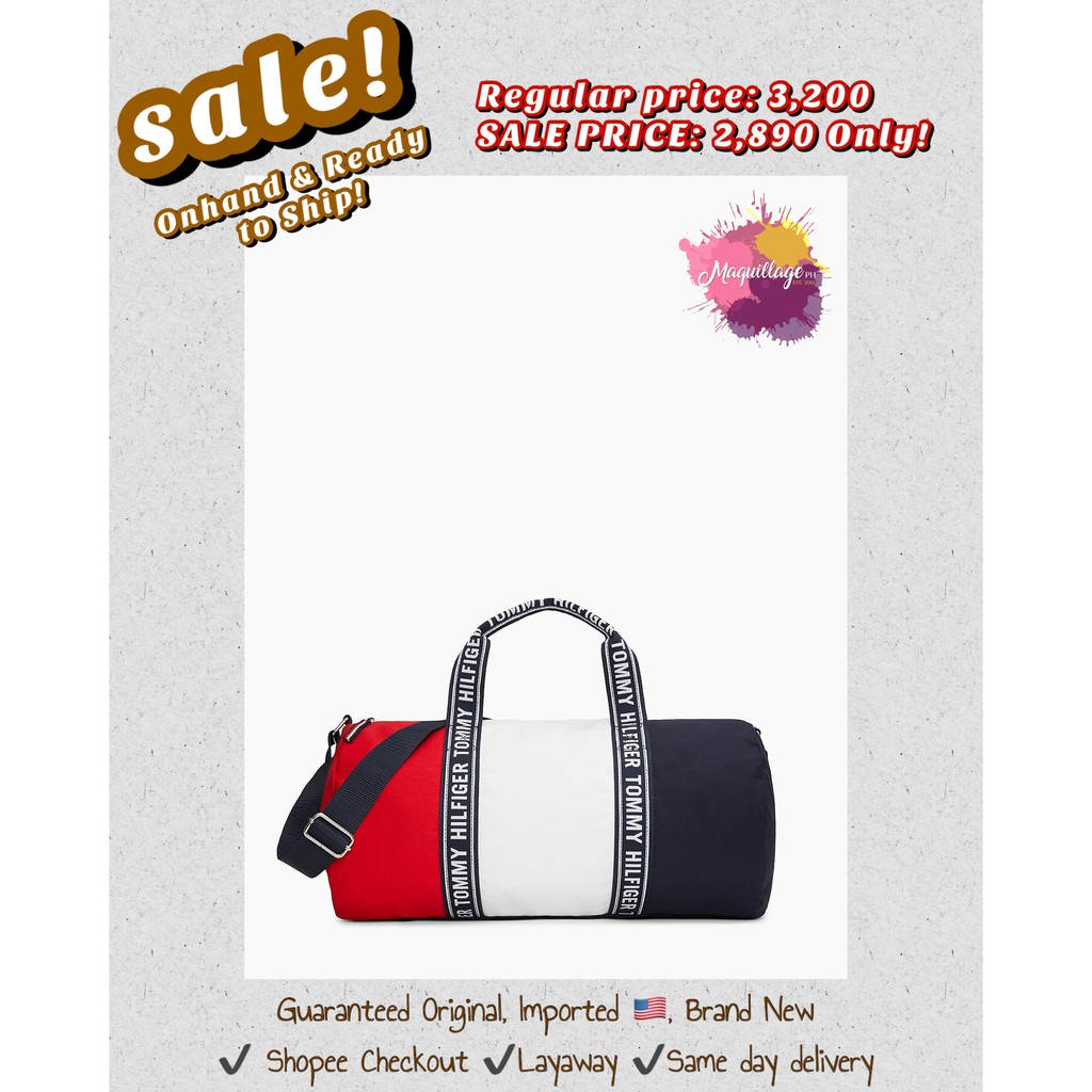 Tommy hilfiger colorblock duffle bag hot sale