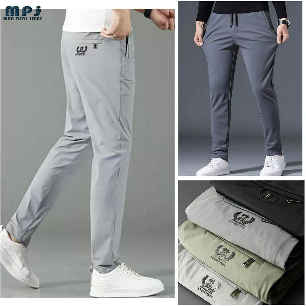 MPJ quickdrying sports long pants Ice silk casual pants men's loose summer thin section slim