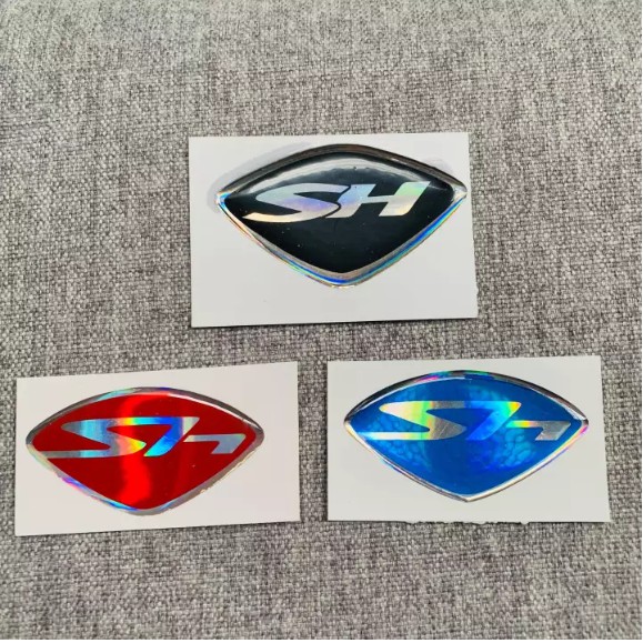 Sh LOGO STICKER DECORATIVE FOR MOTORCYCLES WITH 3 COLOR CHOICES ...