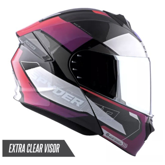 Spyder Modular Helmet with Dual Visor FORCE PD (FREE CLEAR VISOR ...