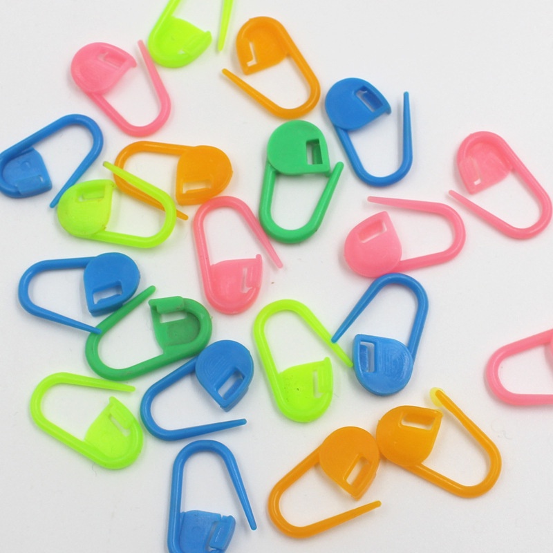 20PCs Plastic Knitting Stitch Holders Marker Buckle Crochet Small Pin ...