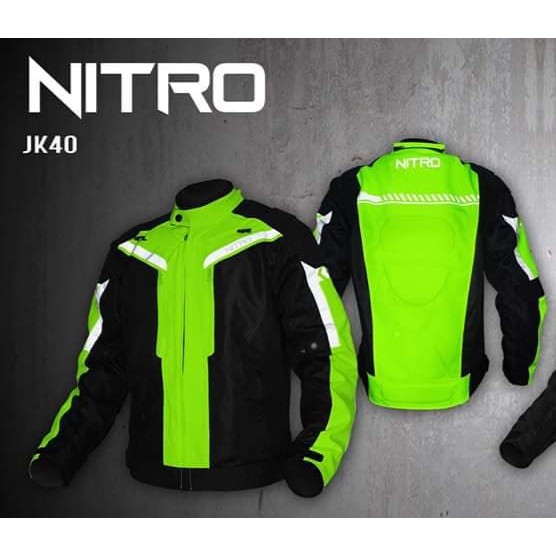 NITRO JK40 RIDING JACKET BLACK NEON