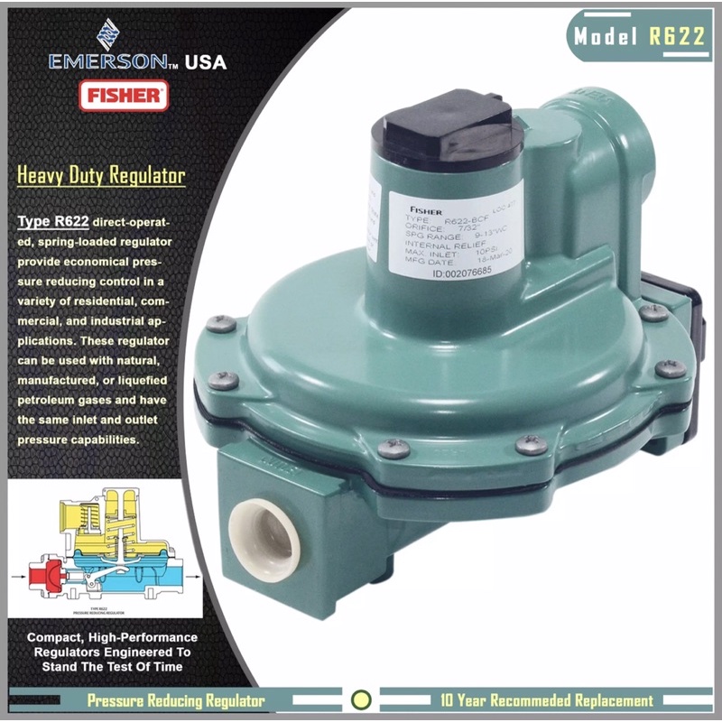Commercial Lpg Regulator (Fisher R622) | Shopee Philippines