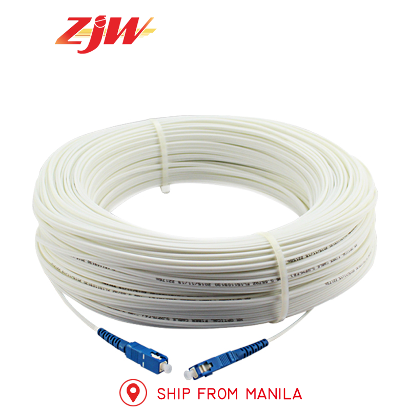 ZJW 30M/ 50M/ 100M SCSC Fiber Cable 1 Core SC Drop Optic Patch Cord