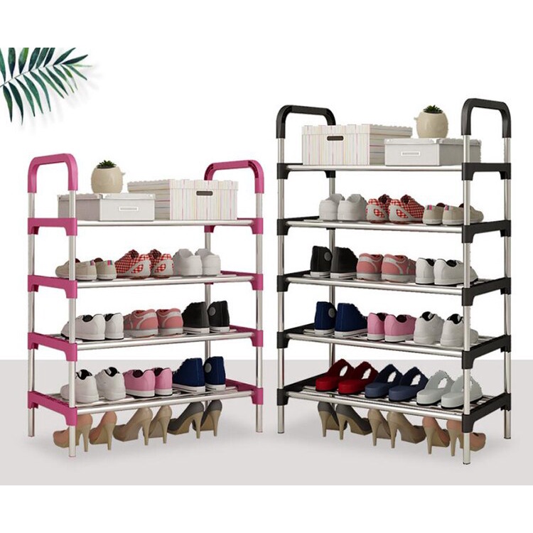 BDP 5 Layers Shoe Rack Tier Colored | Stainless Steel Stackable Shoes ...