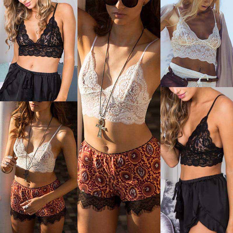 Women Lace Bralette Bralet Bra Bustier