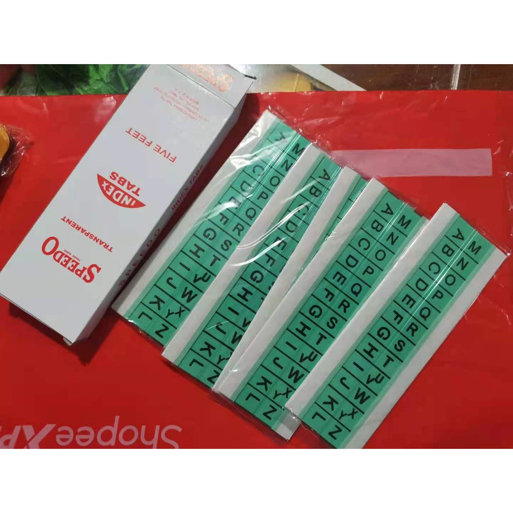 SPEEDO Index Tabs 1 Box of 5 Sets 5 Feet Shopee Philippines