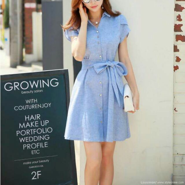 Denim shop dress shopee