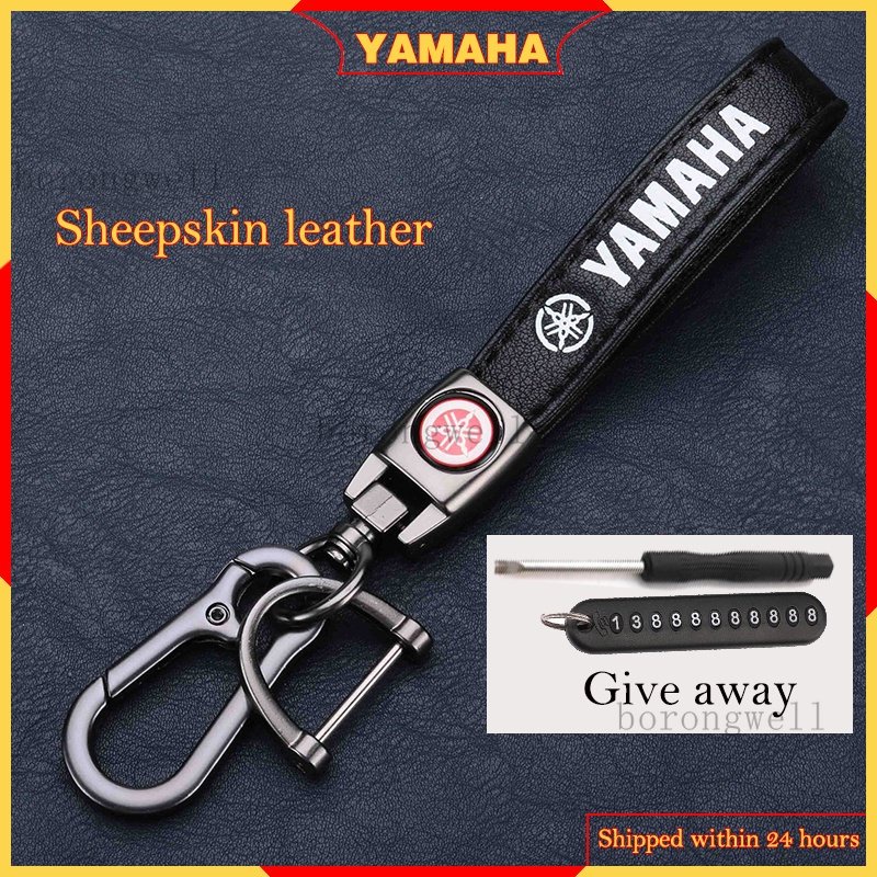 For yamaha keychain key chain key motorcycle leather keychains | Shopee ...