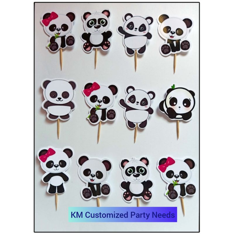 Panda Cupcake Toppers (12pcs./pack) | Shopee Philippines