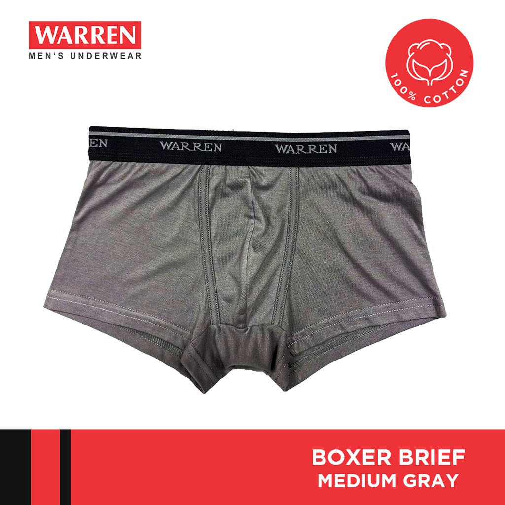 ✒℗Warren Underwear 1-8444MG Boxer Brief (Medium Gray)