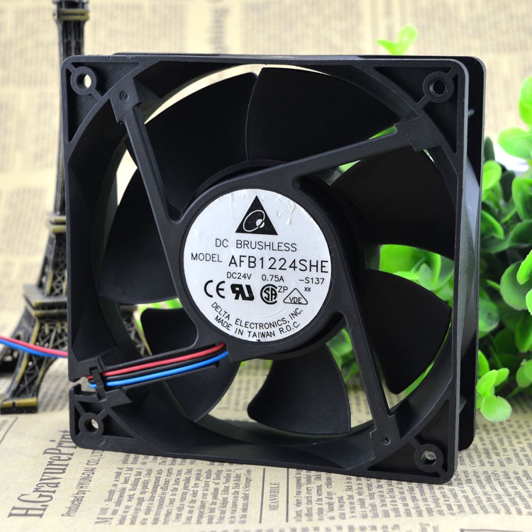 Delta AFB1224SHE 12038 24V 0.75A 12CM Large Air Volume Inverter Fan ...