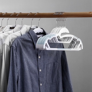 10pcs/set Clothes Hangers Heavy Duty Metal Strong Non-Slip Clothing Coat  Hanger for Wardrobe Windproof Stainless Steel Racks - AliExpress