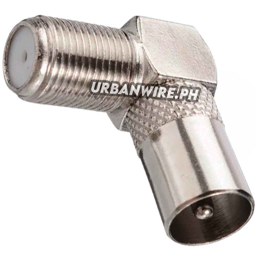 TV Male to PAL Male Right Angle Coax Connector Adapter | Shopee Philippines