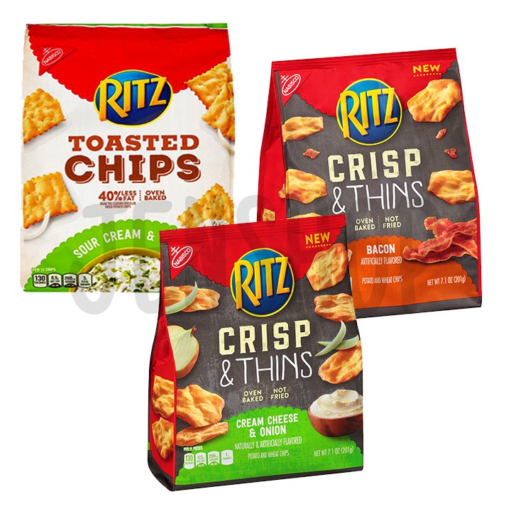 Ritz Crisp & Thins Cream Cheese & Onion Chips, 7.1 Ounce Shopee