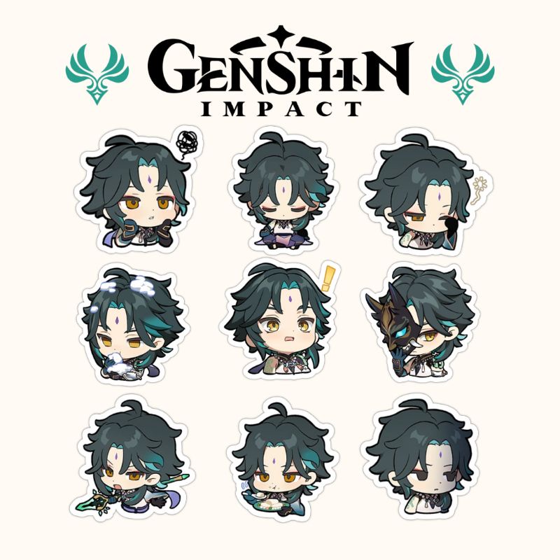 Genshin Impact Xiao Emoji Sticker Set (9 pcs) | Shopee Philippines