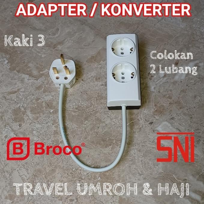 Broco 3-leg TRAVEL Converter ADAPTER Saudi Arabia Umrah Power Plug ...