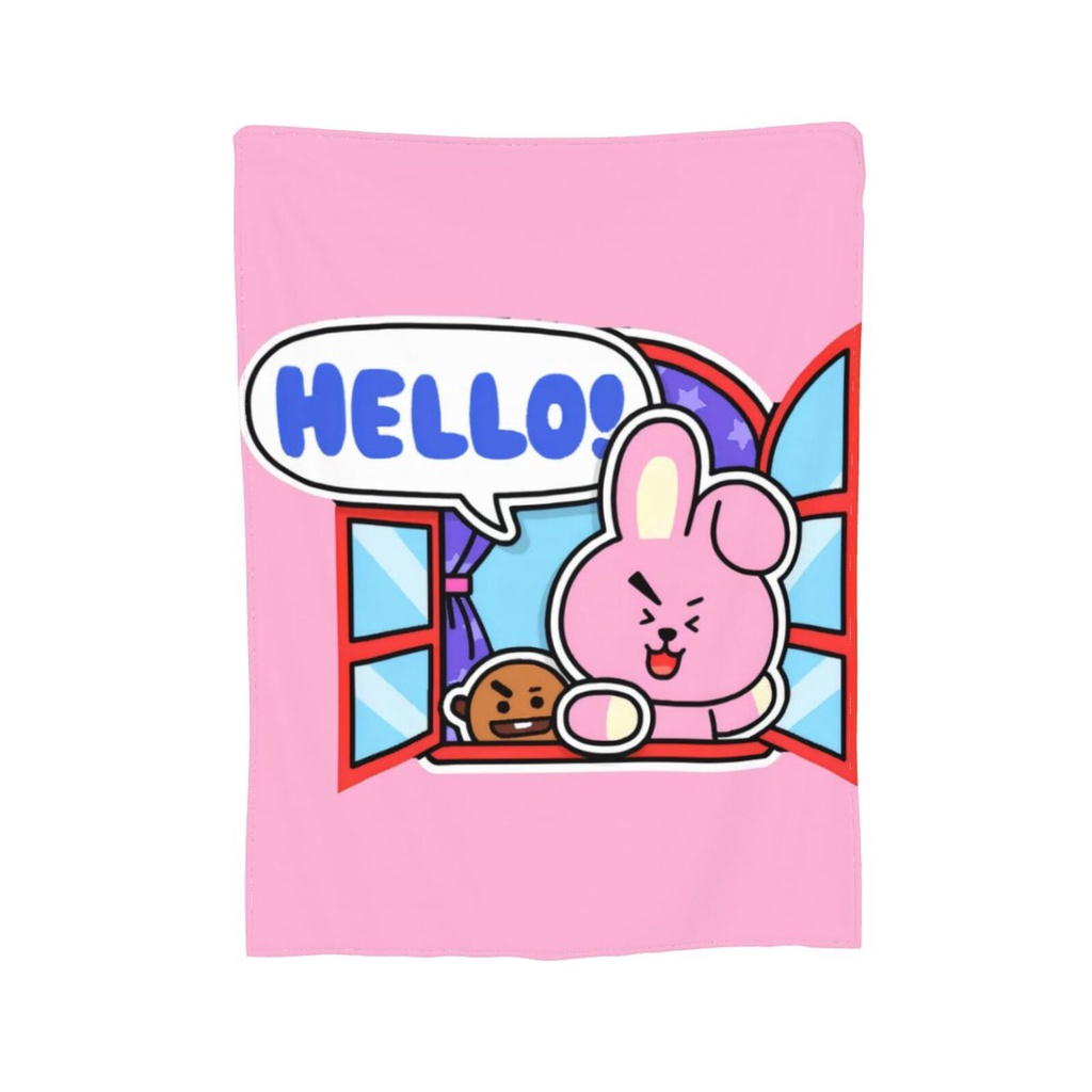 【In Stock】 BTS BT21 COOKY Micro Fleece Blanket Flannel Ultra-Soft ...