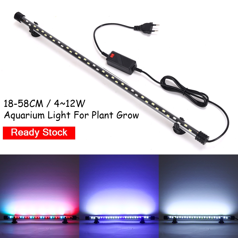 Aquarium Light LED Plant Grow Lamp Waterproof Fish Tank Light 18-58CM ...