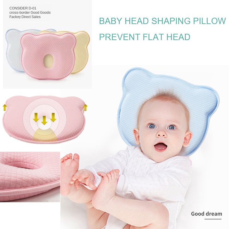 Newborn Baby Pillow with Memory Foam Baby Shaping Pillow for Baby Flat