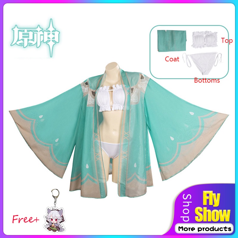 Genshin Impact Venti/Barbatos  Swimwear Halloween Carnival Suit Cosplay Costume