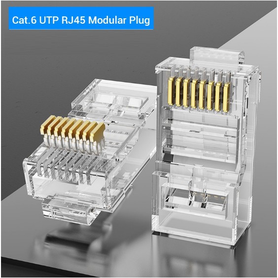 Cat5e Cat6 Connector Network Unshielded 8Pin Modular Utp Plugs | Shopee ...