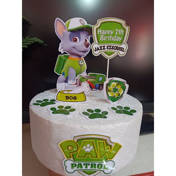 Rocky paw patrol birthday hot sale cake