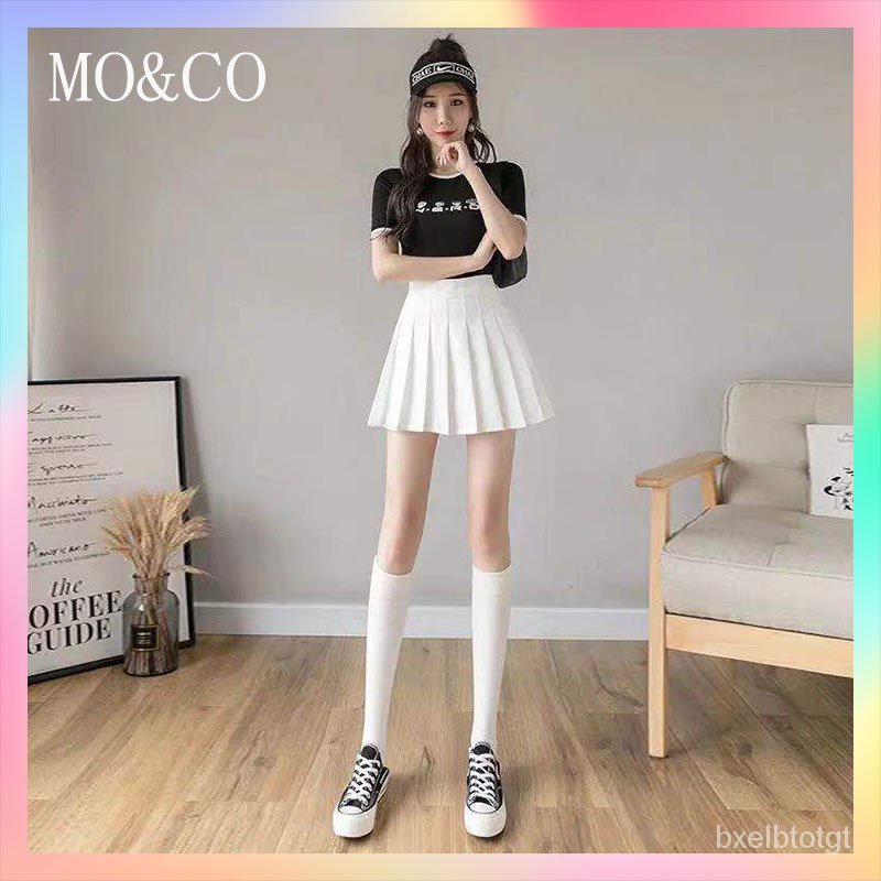 Moandco Xs 3xl Size Korean High Waist White Short Skirt Fashion Sexy A Line Pleated Mini Tennis 5488