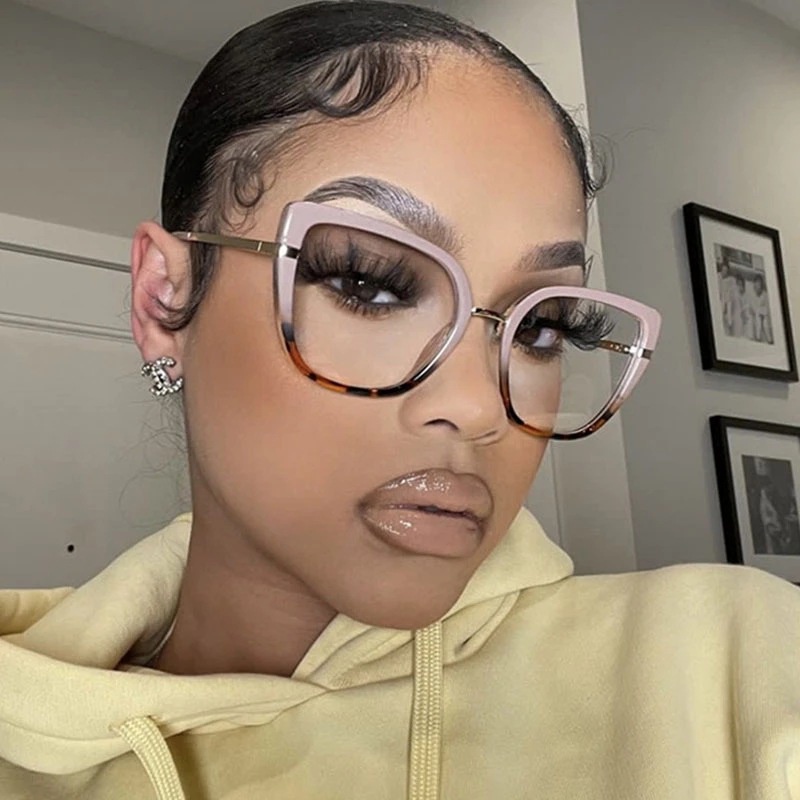 Clear frame deals personality glasses