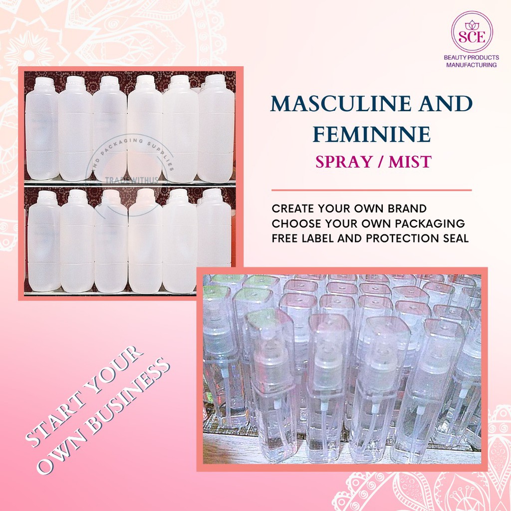 sce FEMININE SPRAY / MASCULINE SPRAY CREATE YOUR OWN BRAND / START