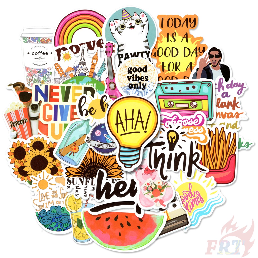 25Pcs/Set VSCO Sunshine Healing Slang Stickers DIY Fashion Waterproof
