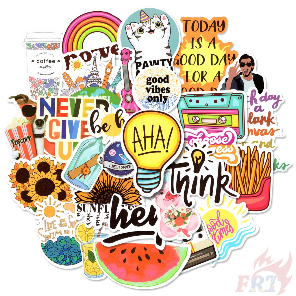 25pcs-set-vsco-sunshine-healing-slang-stickers-diy-fashion-waterproof