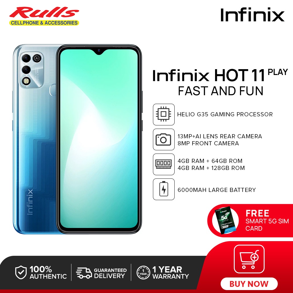 Infinix 11 jogo quente 4gb/128gb smartphone helio g35 processador de jogos  6.82 hd hd hd + ips 6000mah 13mp ai câmera traseira dupla celular -  AliExpress